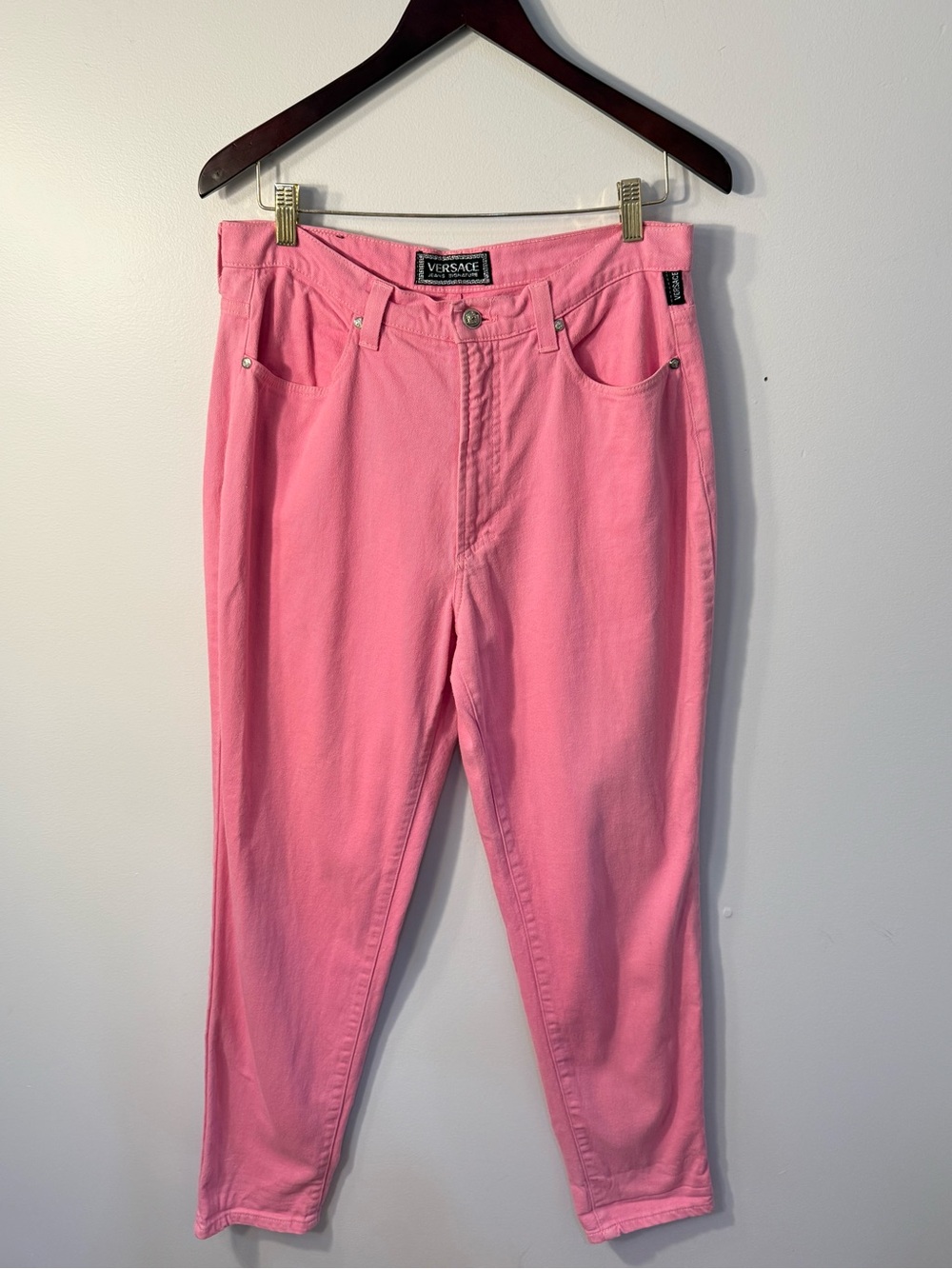 Vintage Versace Pink High-Rise Women's Jeans